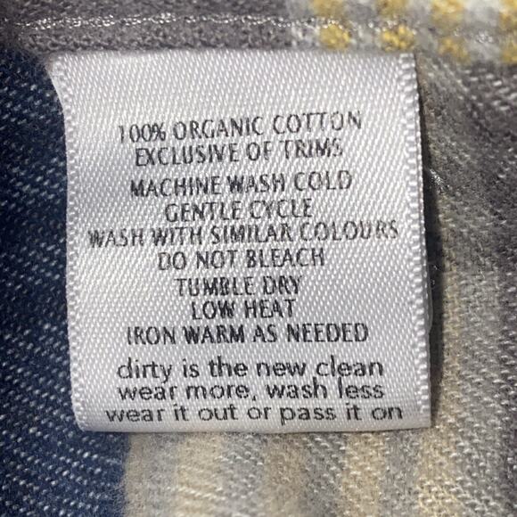 Toad Co Flannel Plaid Shirt Mens Large Long Sleeve Button Up 100% Organic Cotton - Picture 7 of 7